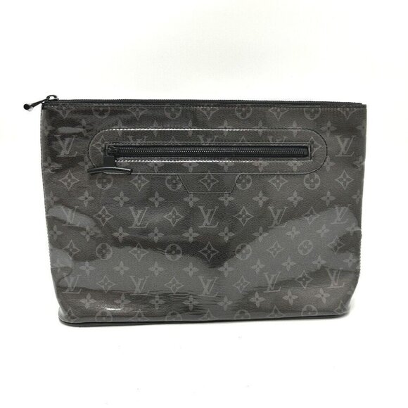LOUIS VUITTON Monogram Eclipse glaze Pochette-Cosmos Limited Pouch Clutch bag - Picture 1 of 14